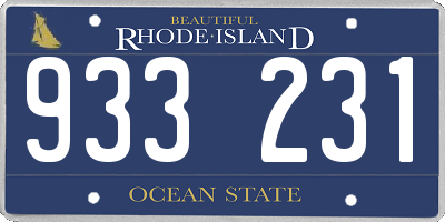 RI license plate 933231