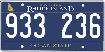 RI license plate 933236