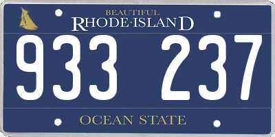 RI license plate 933237