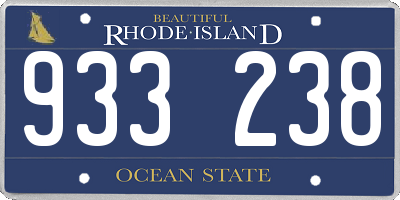 RI license plate 933238