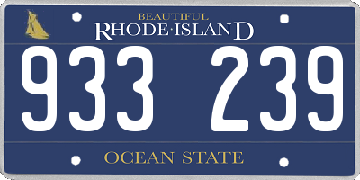 RI license plate 933239