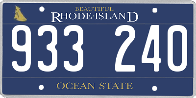 RI license plate 933240