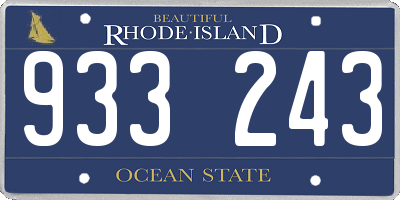 RI license plate 933243