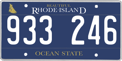 RI license plate 933246
