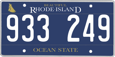 RI license plate 933249