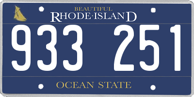 RI license plate 933251