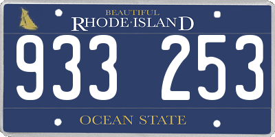 RI license plate 933253