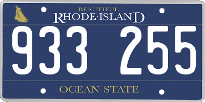 RI license plate 933255