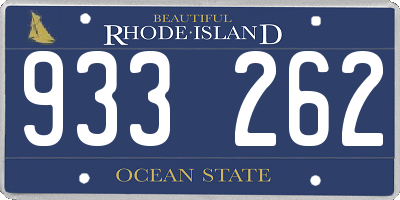 RI license plate 933262