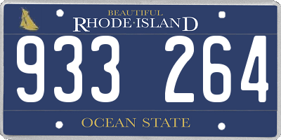 RI license plate 933264