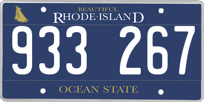 RI license plate 933267