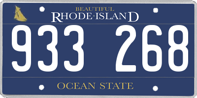 RI license plate 933268