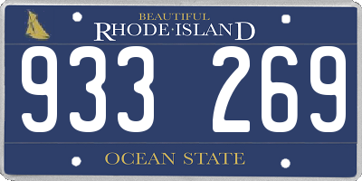 RI license plate 933269