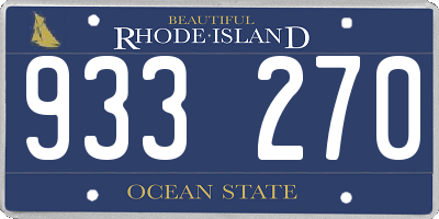 RI license plate 933270