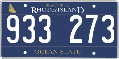 RI license plate 933273