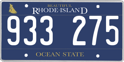 RI license plate 933275