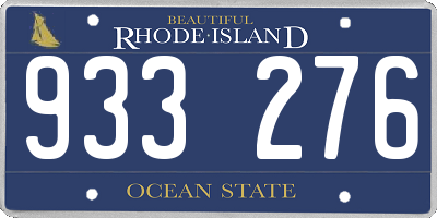 RI license plate 933276