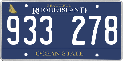 RI license plate 933278