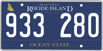 RI license plate 933280