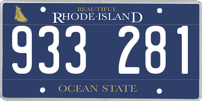 RI license plate 933281