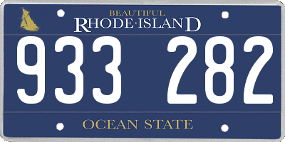 RI license plate 933282