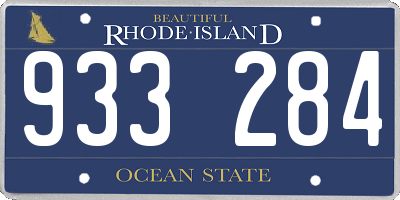 RI license plate 933284