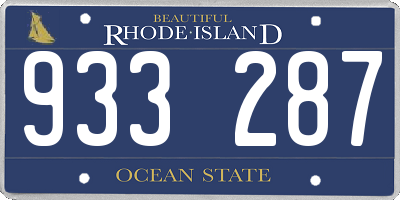 RI license plate 933287
