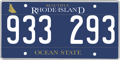 RI license plate 933293