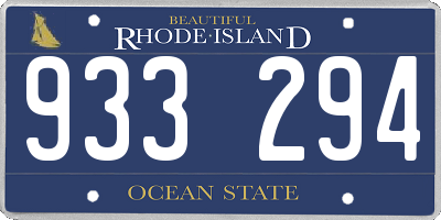 RI license plate 933294