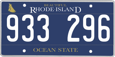 RI license plate 933296