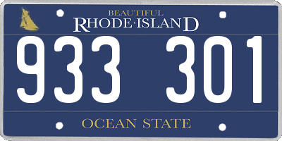 RI license plate 933301