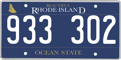 RI license plate 933302
