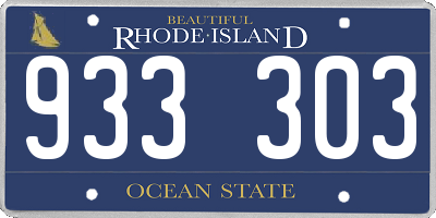 RI license plate 933303