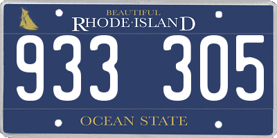 RI license plate 933305