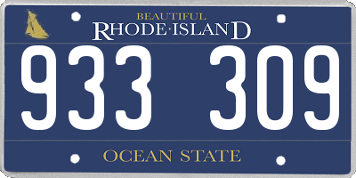 RI license plate 933309