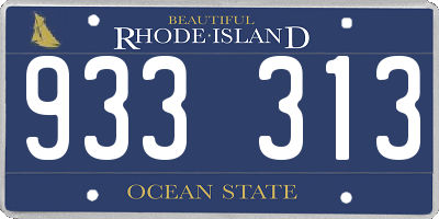 RI license plate 933313