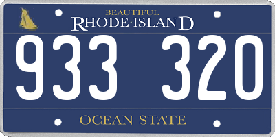 RI license plate 933320