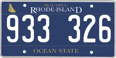 RI license plate 933326