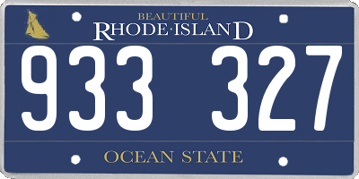 RI license plate 933327
