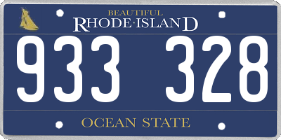 RI license plate 933328