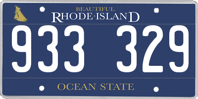 RI license plate 933329