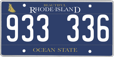 RI license plate 933336