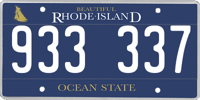 RI license plate 933337