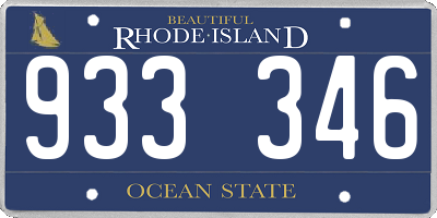 RI license plate 933346