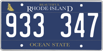 RI license plate 933347