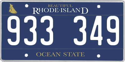 RI license plate 933349