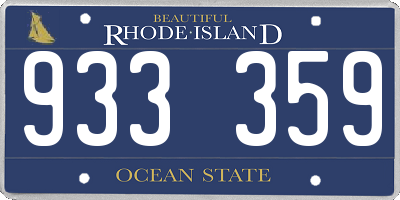 RI license plate 933359