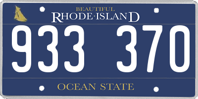 RI license plate 933370