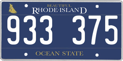 RI license plate 933375