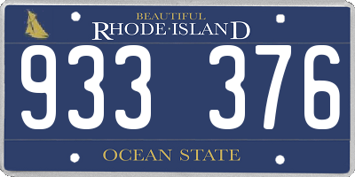 RI license plate 933376